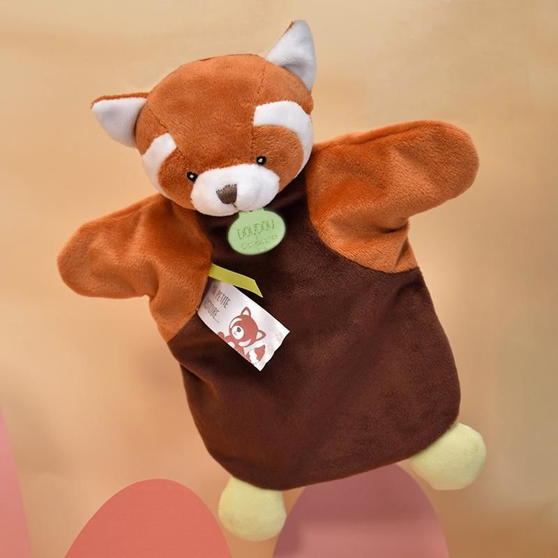  - marionnette panda roux marron 25 cm 